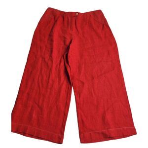 2989 Vintage Harve Benard‎ 100% Linen Red Pant 12P